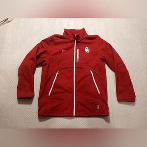 Nike University Of Oklahome Sooners Mockneck Full Zip Jacket Mens Size Large Red